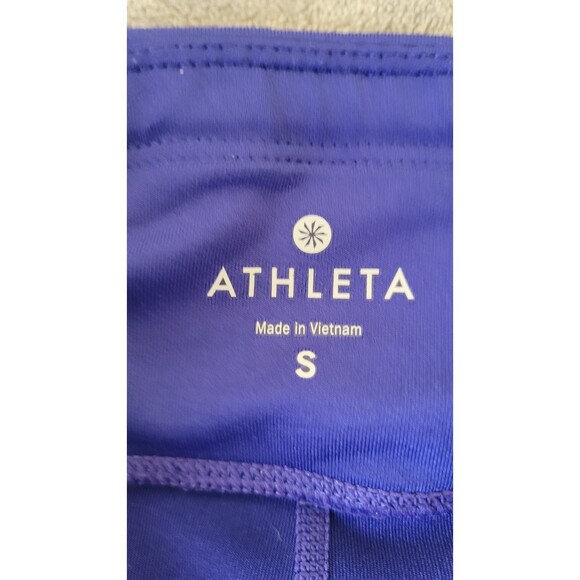 Women's Athleta Blue Cropped Leggings with Pocket Small - Picture 3 of 4